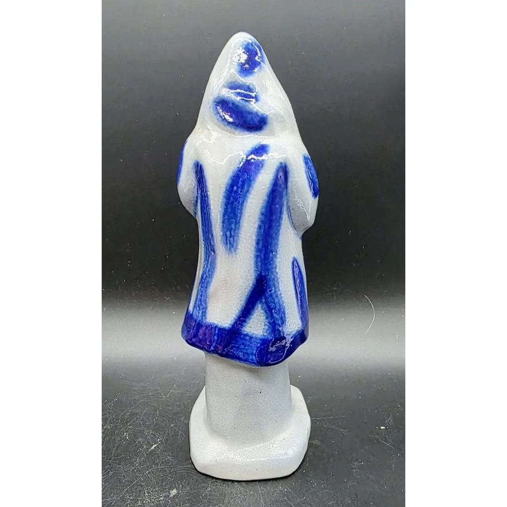 Vintage Eldreth Pottery Salt Glaze Santa Claus Christmas Figurine 9.5
